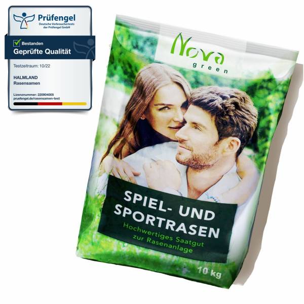 Premium Rasensamen 10kg schnellkeimend für 400m² Sport und Spiel